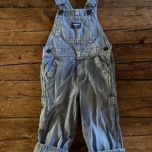 Vintage OshKosh B’gosh Railroad Striped Overalls (2T)